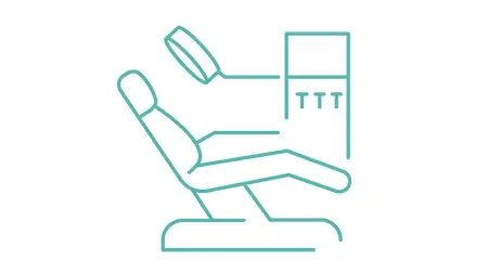 Medical spa chair graphic to showcase beauty treatments